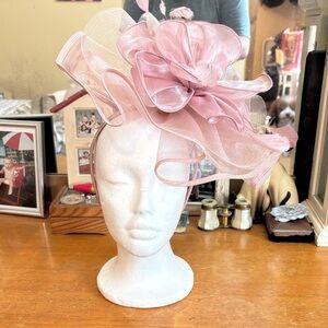 Chic Pink Floral Fascinator Headband